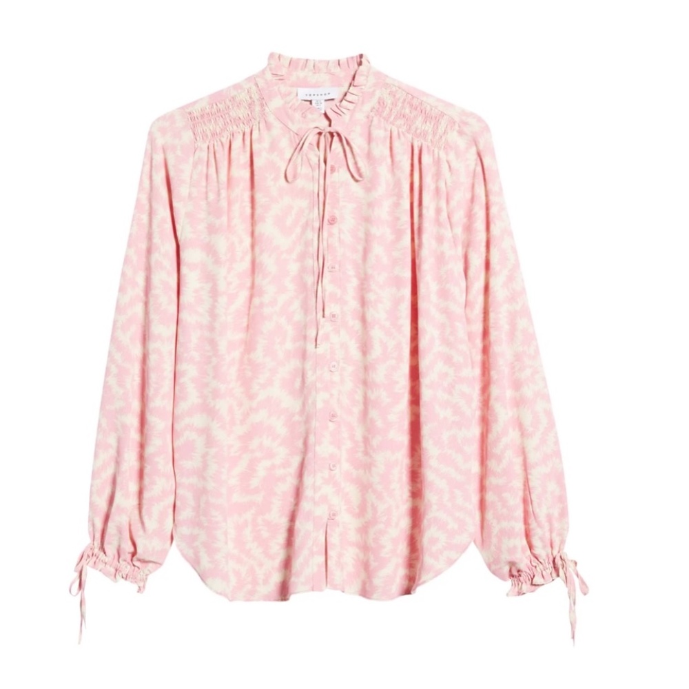 TOPSHOP Brand New With Tags Smocked Top 14 - Picture 3 of 4